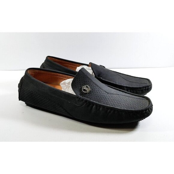 Bruno Marc Versatile PU Leather Driving Loafers Mens 9.5 Slip On  Black J5B1BDEY - Picture 3 of 7